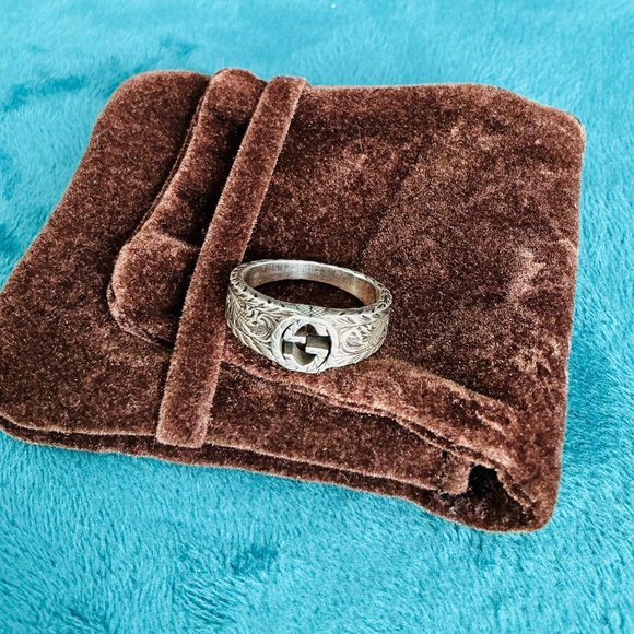 GUCCI ALL SILVER RING 🔥🔥UNISEX🔥 - Picture 9 of 14